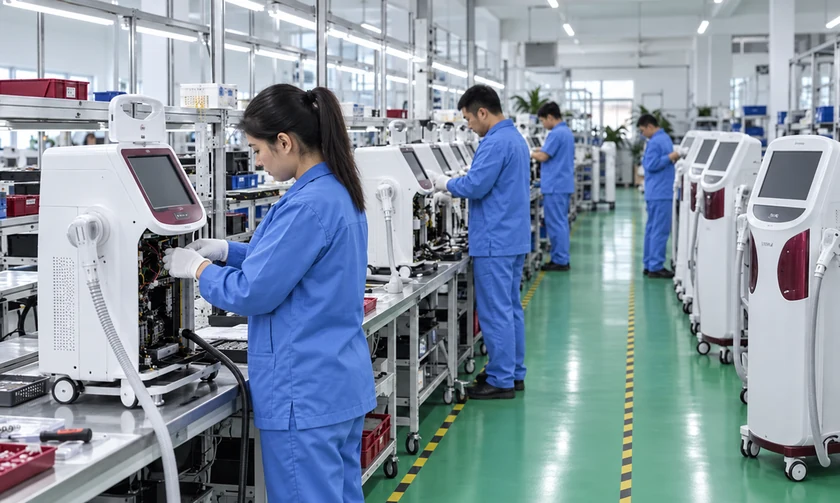 Production and assembly of professional aesthetic equipment